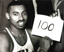 Wilt Chamberlain Scores 100 Points